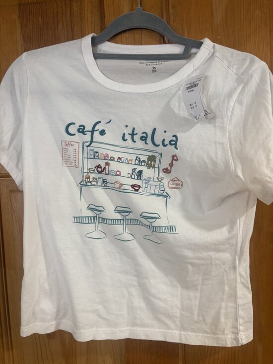 Abercrombie and fitch Tops - Abercrombie and fitch Size Extra Small (XS) Cafe Italia Graphic Tee with Illustr